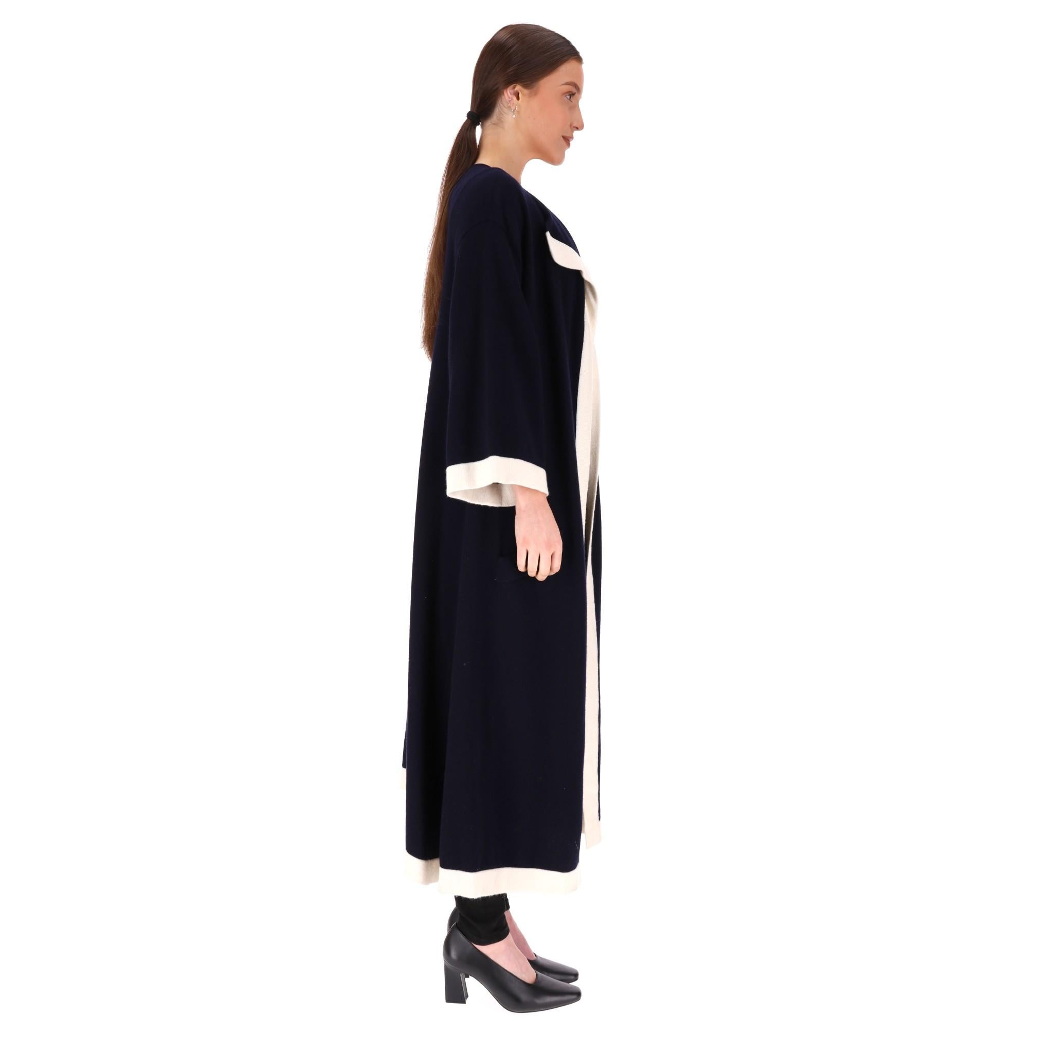 Black Chanel Cashmere Cardi/Coat With 'CC' Logo Buttons For Sale