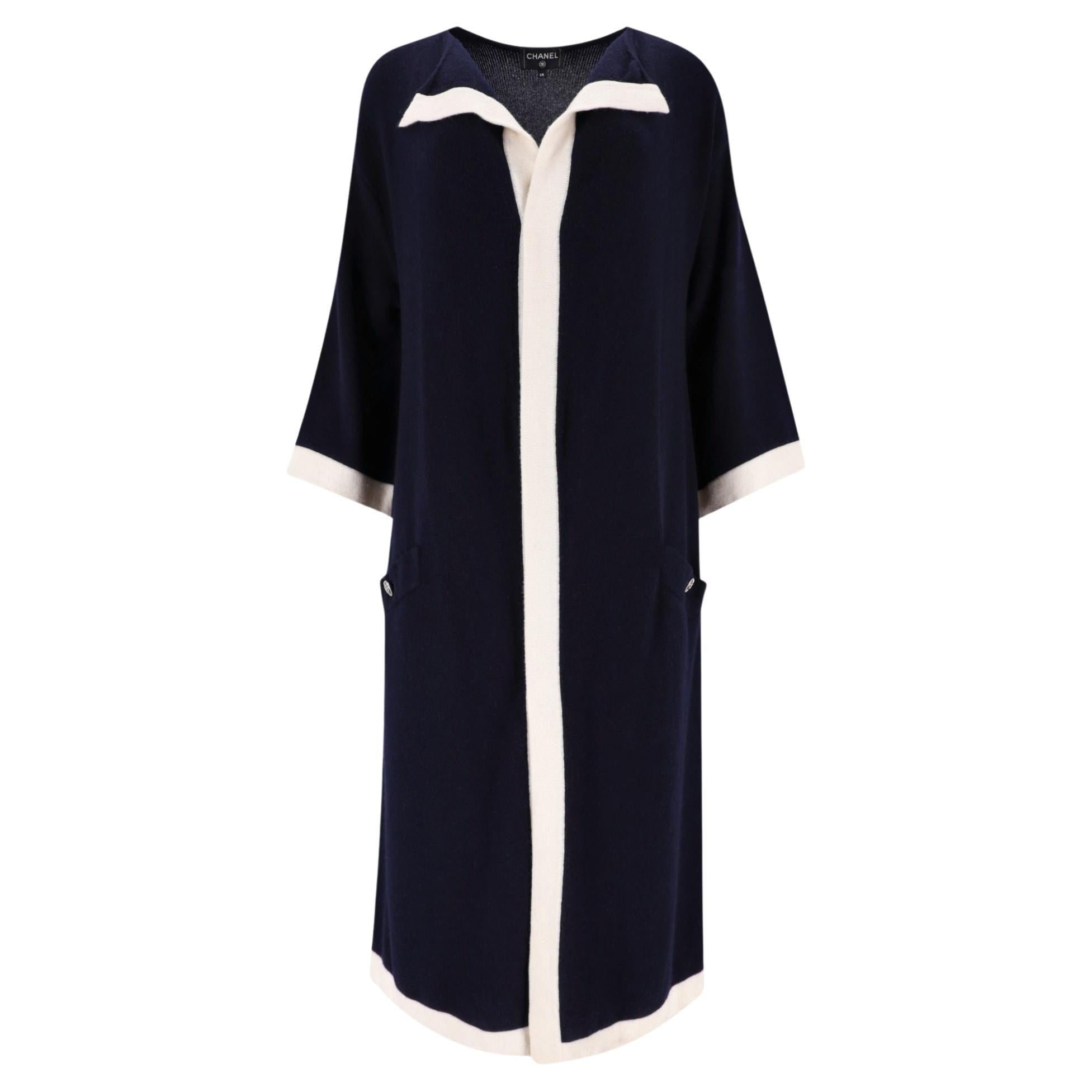 Chanel Cashmere Cardi/Coat With 'CC' Logo Buttons For Sale