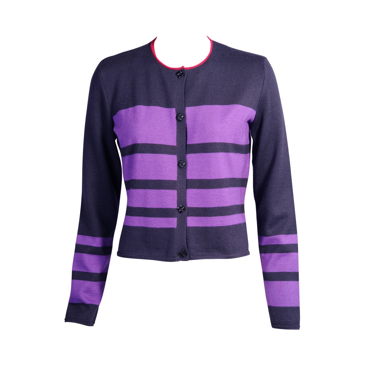 Chanel purple and blue cashmere sweater set – Dina C's Fab and