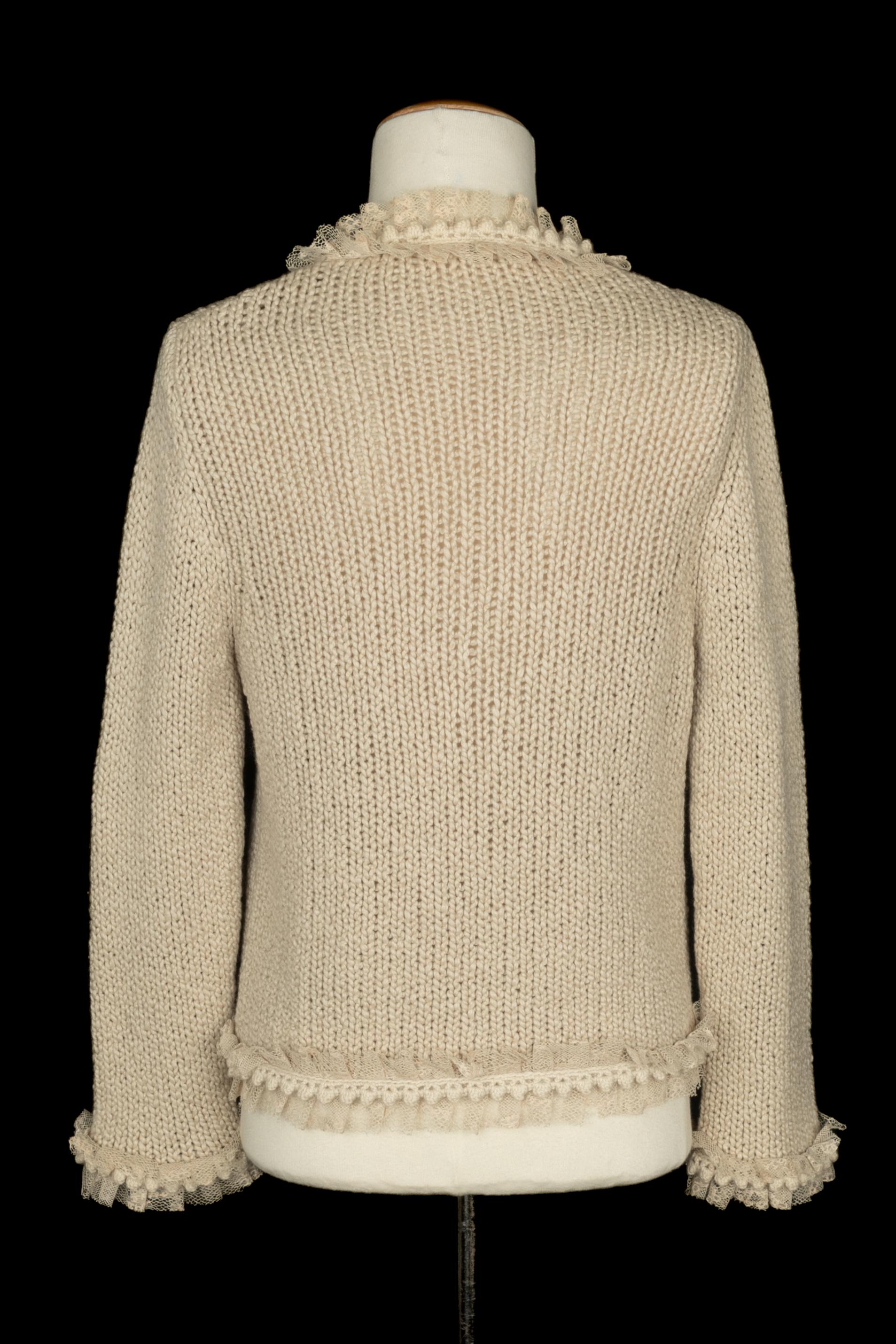 Cardigan en cachemire Chanel en vente 3