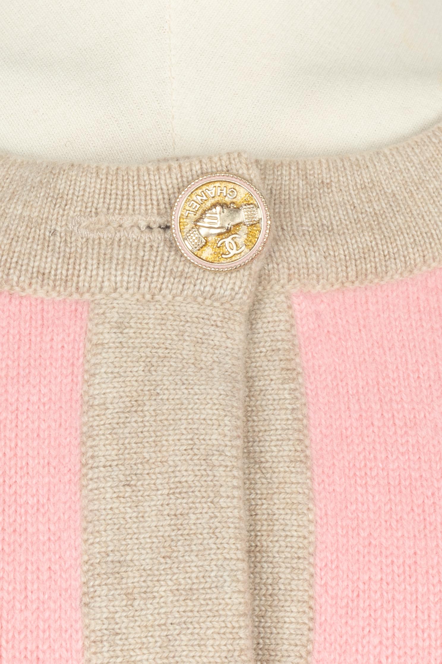 Chanel Kaschmir-Strickjacke Frühjahr 2008 (Pink) im Angebot