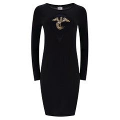 Chanel Cashmere Dress with 'CC' Logo & Phoenix Embroidery