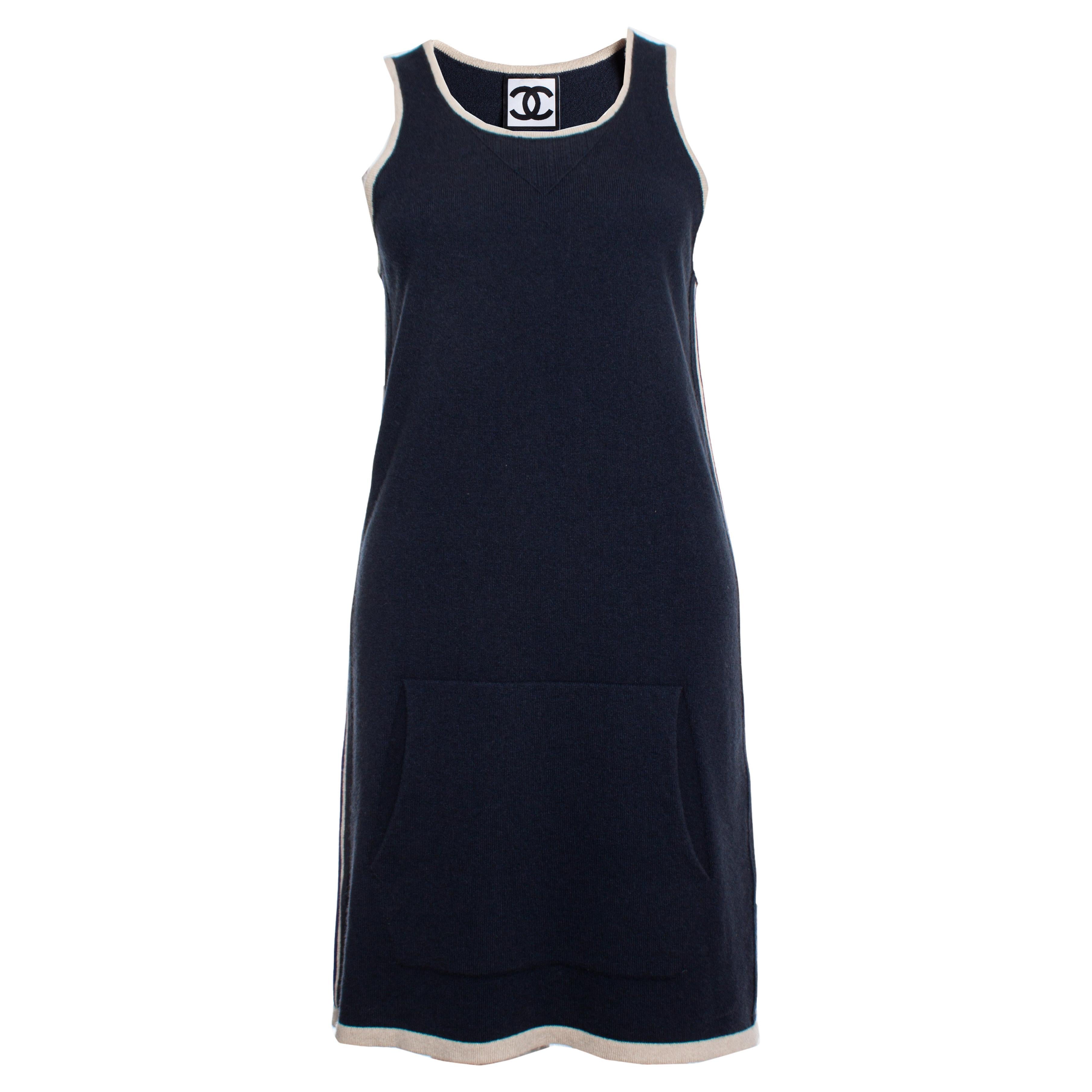 Chanel, cashmere dress with pouch pocket