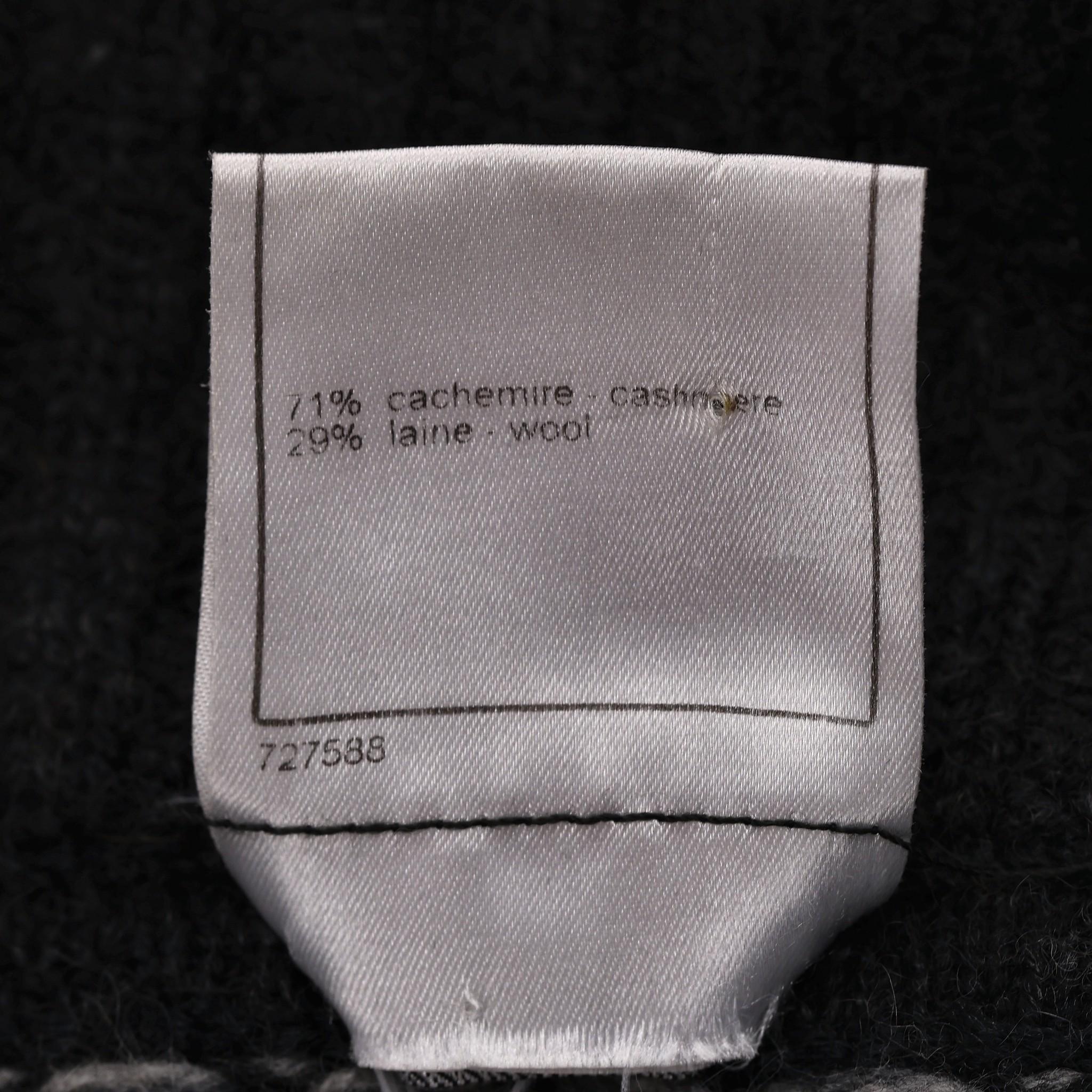 Chanel Cashmere Funnel Neck Cardigan/Jacket For Sale 5