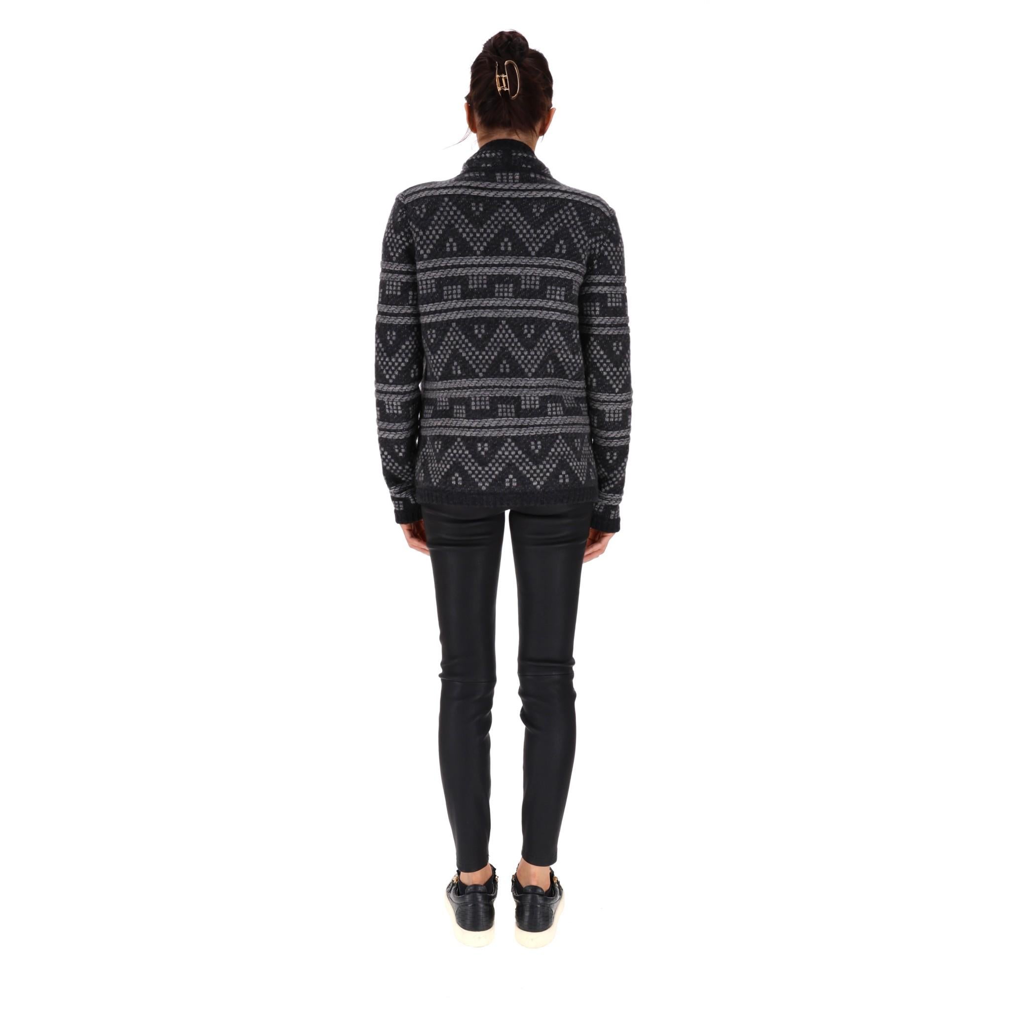 Chanel Cashmere Funnel Neck Cardigan/Jacket In Excellent Condition For Sale In London, GB