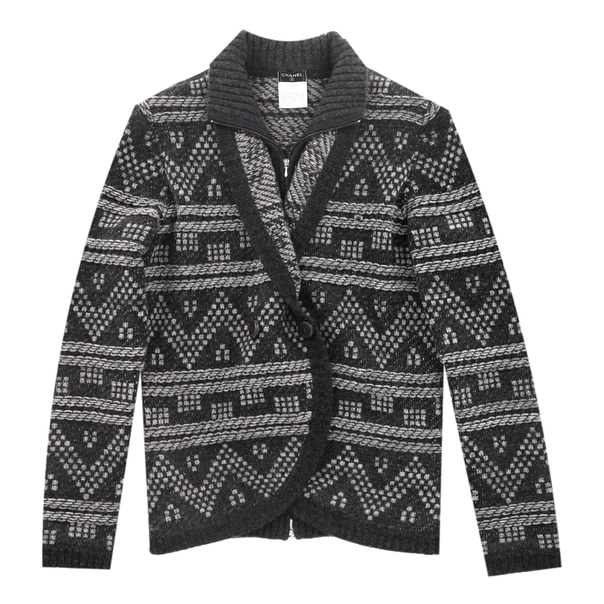 Women's Chanel Cashmere Funnel Neck Cardigan/Jacket For Sale