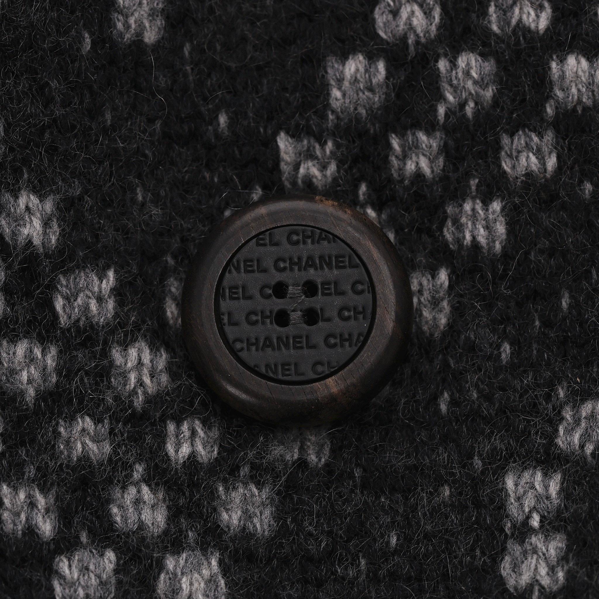 Chanel Cashmere Funnel Neck Cardigan/Jacket For Sale 3
