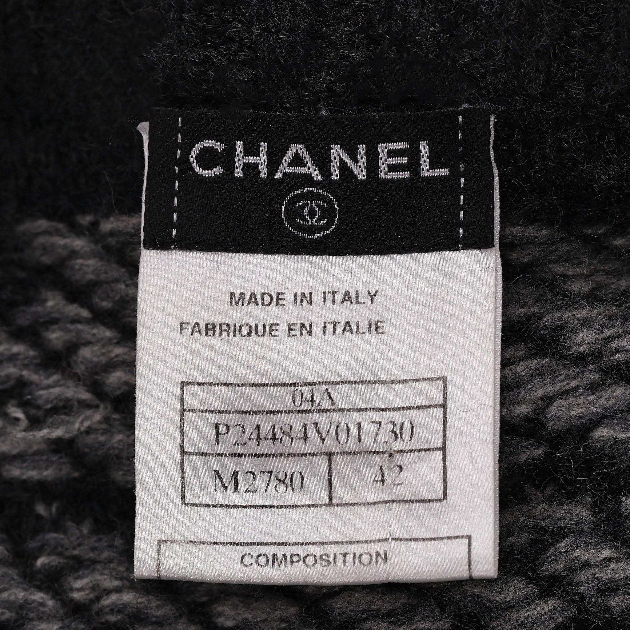 Chanel Cashmere Funnel Neck Cardigan/Jacket For Sale 4