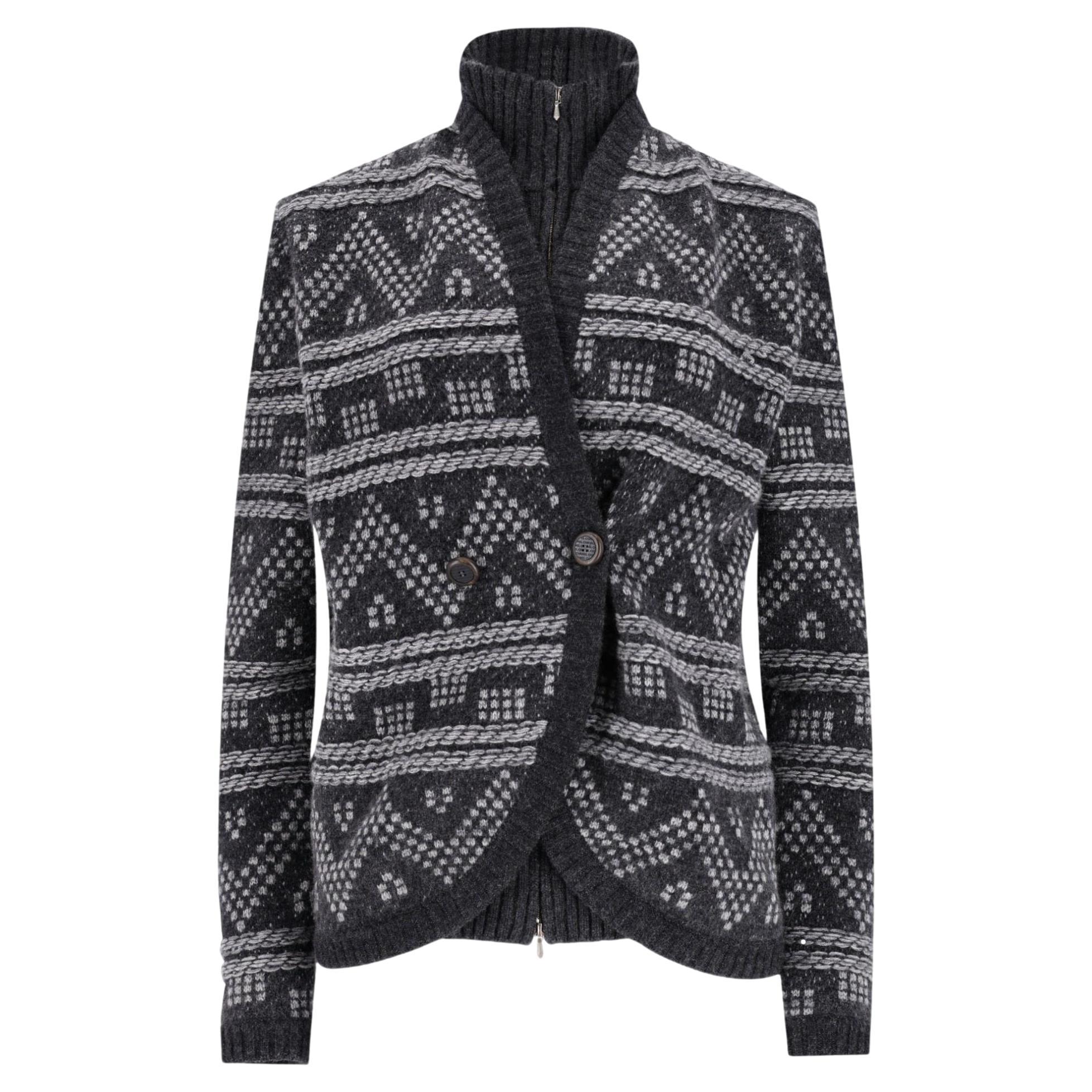 Chanel Cashmere Funnel Neck Cardigan/Jacket For Sale