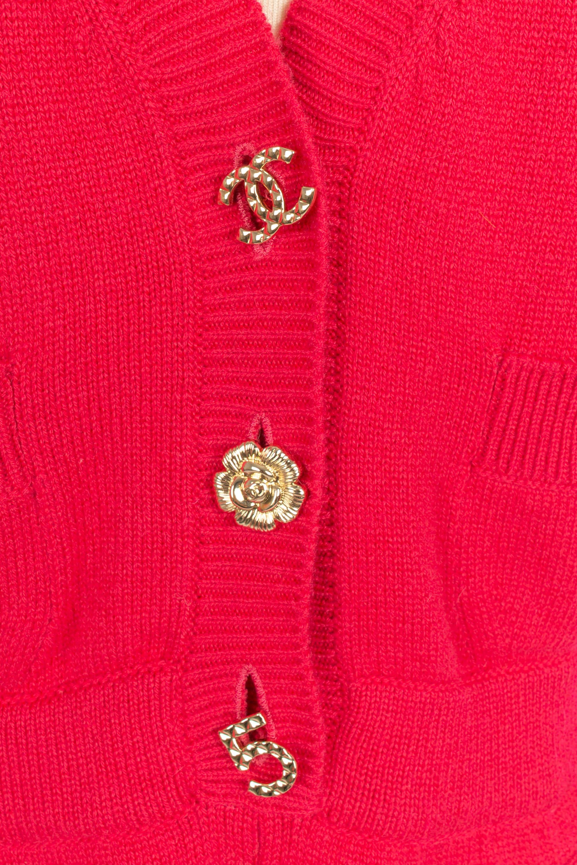 Rouge Combinaison en cachemire Chanel en vente