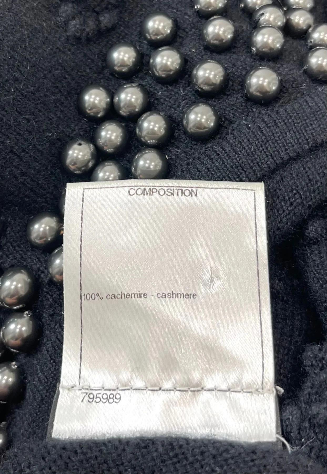 Chanel Cashmere & Pearl Dress For Sale 2