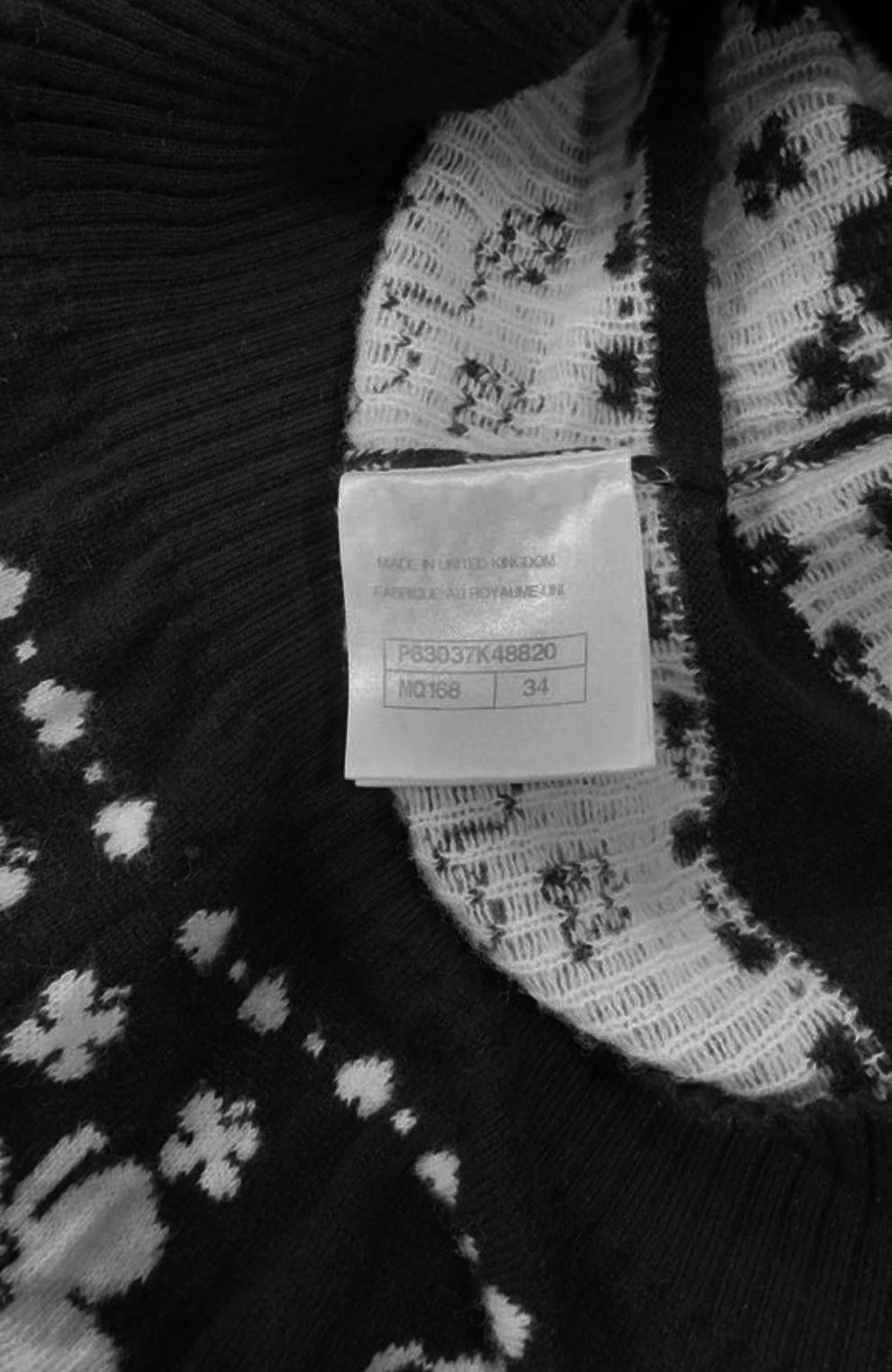Chanel Jersey de cachemira CC logo 34 FR en venta 2