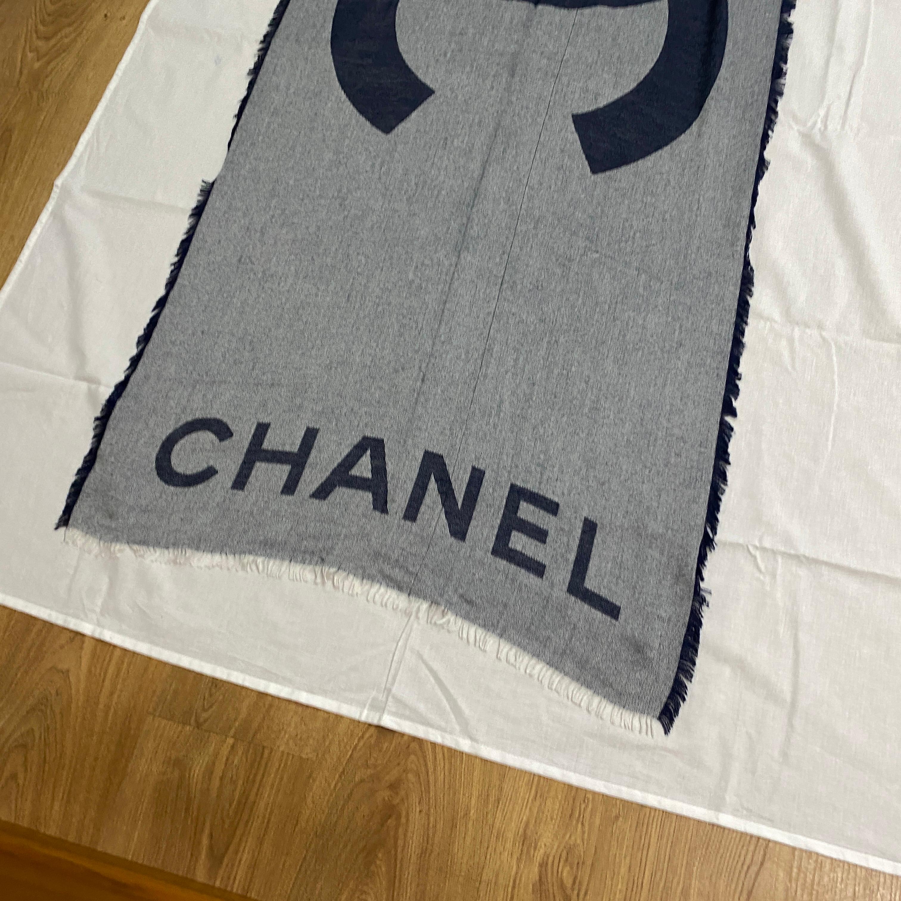 chanel scarf blue