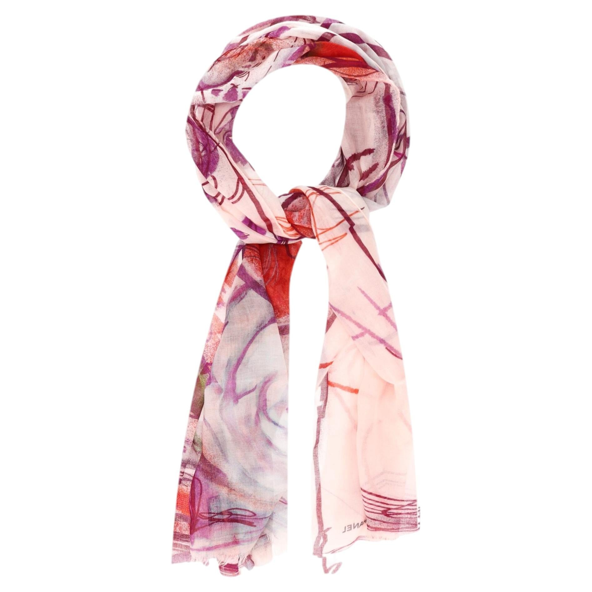 Stola "Graffiti Love" in cashmere e seta di Chanel