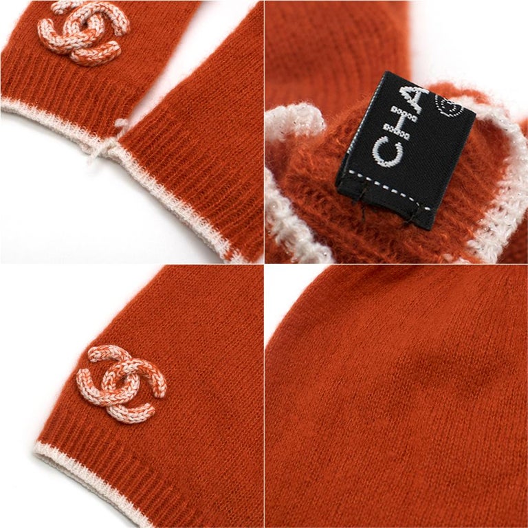 Chanel Cashmere and Silk hat, scarf and gloves set