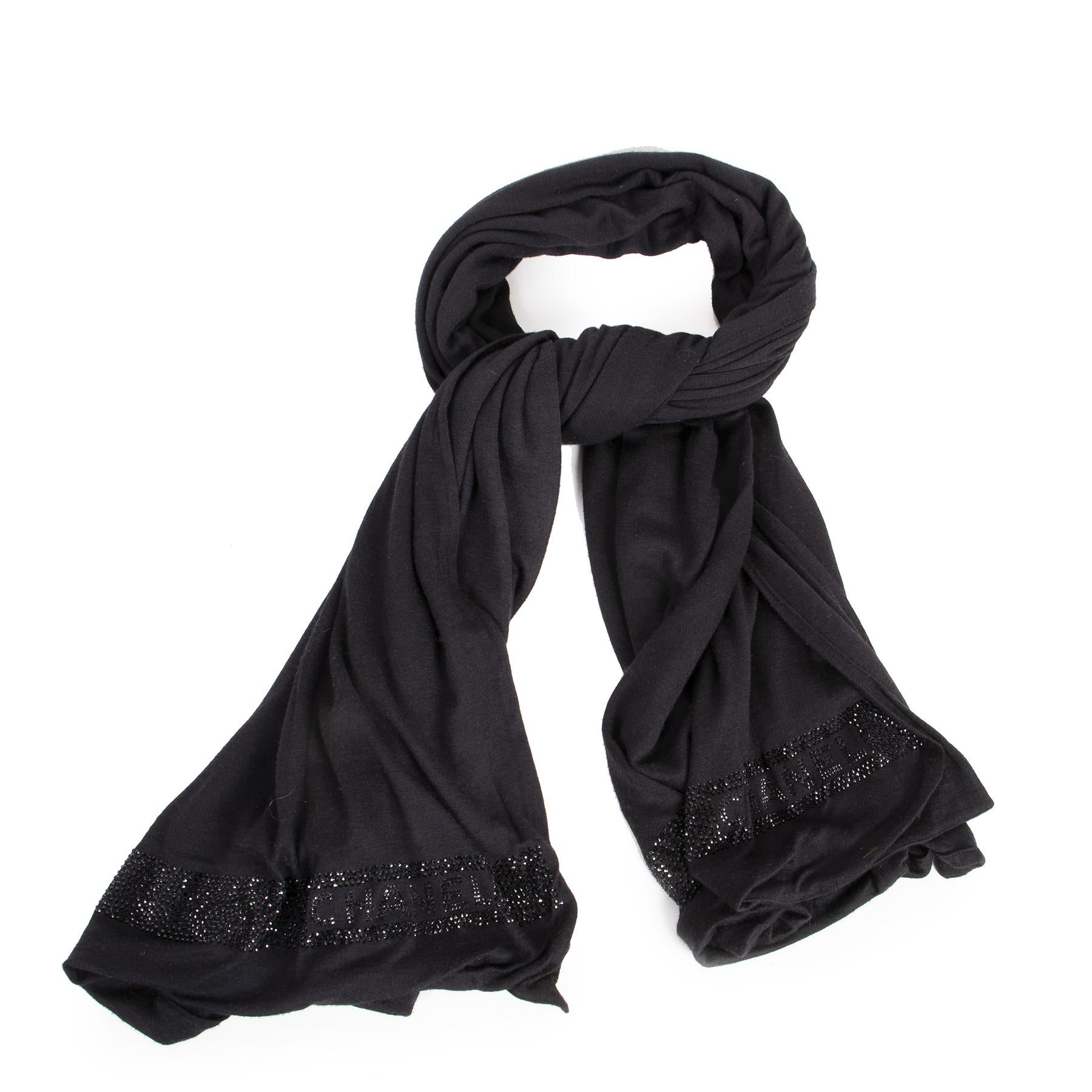 black chanel scarf