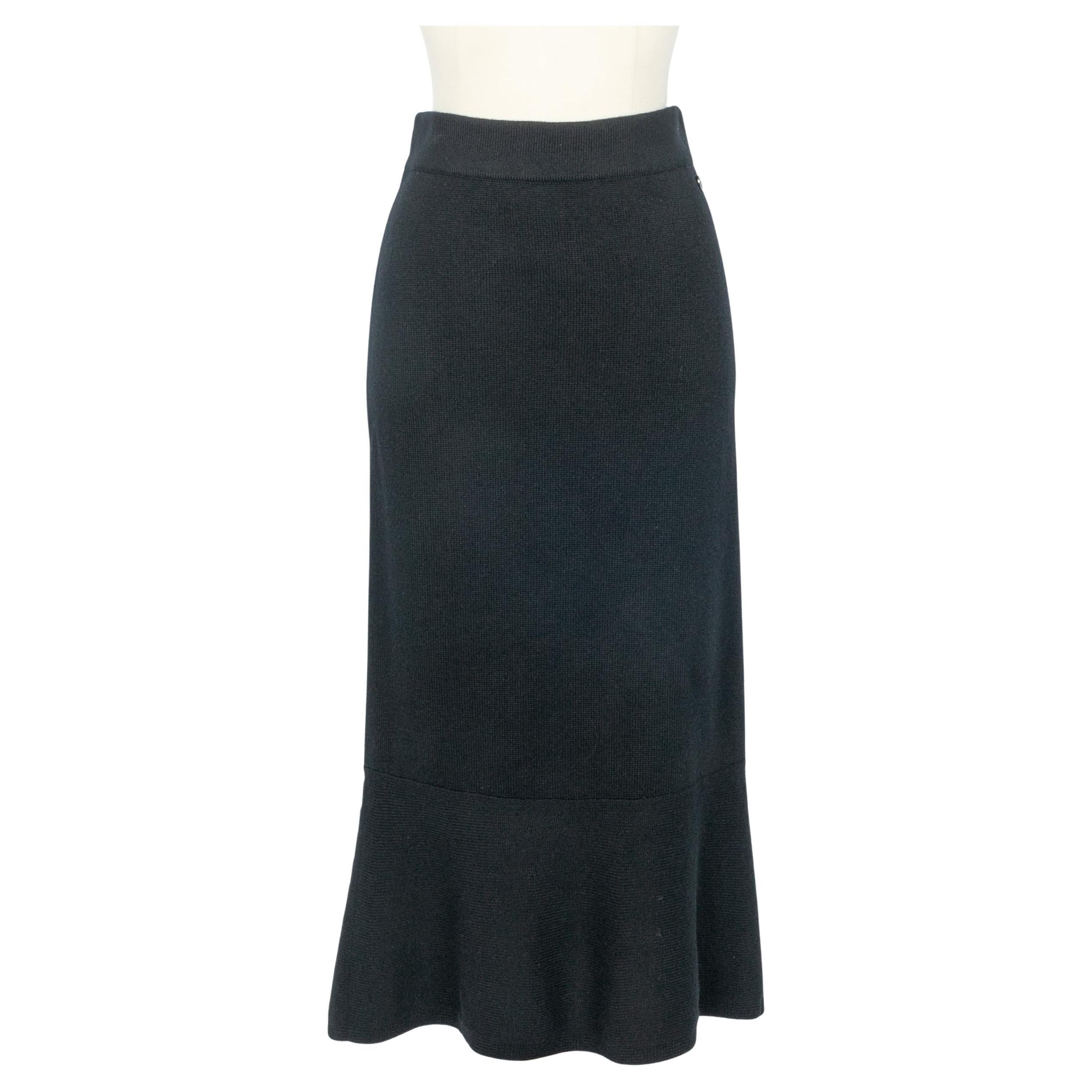 Chanel cashmere skirt