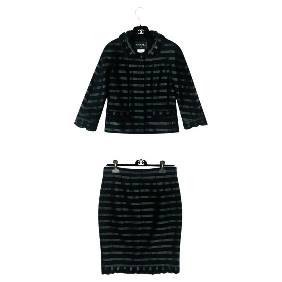 Chanel Cashmere Skirt & Jacket Suit For Sale