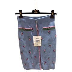 Chanel cashmere skirt with crystal buttons