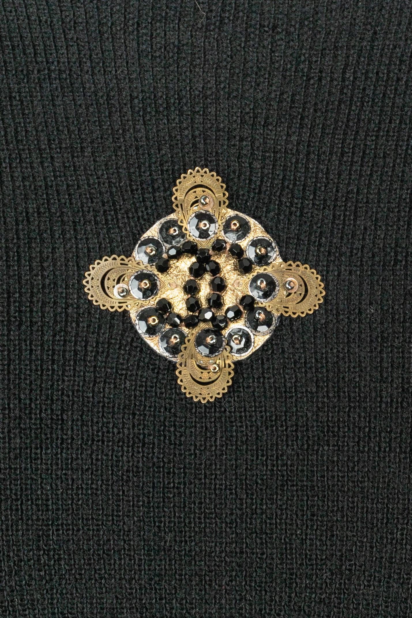 Noir Pull en cachemire Chanel en vente