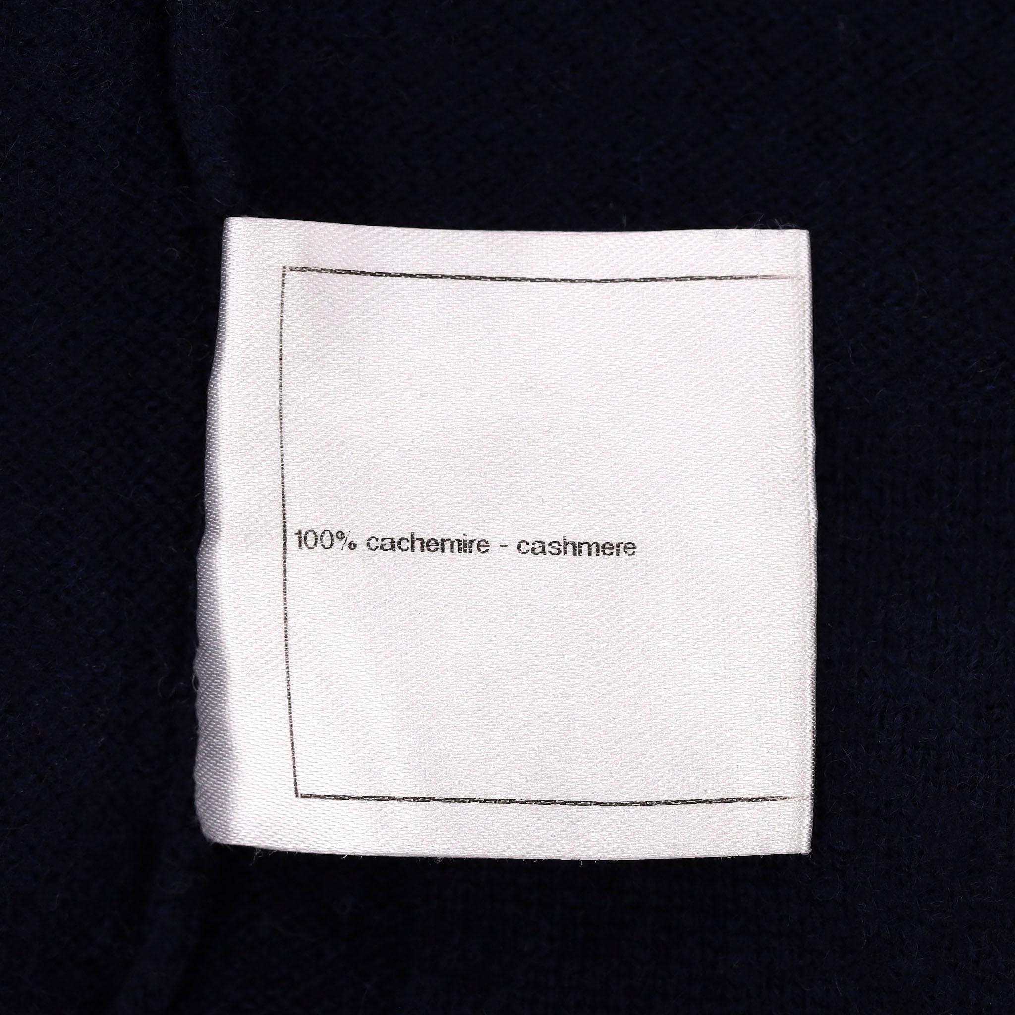 Chanel Kaschmir-Strickjacke mit Reißverschluss und Löwenkopf &  CC