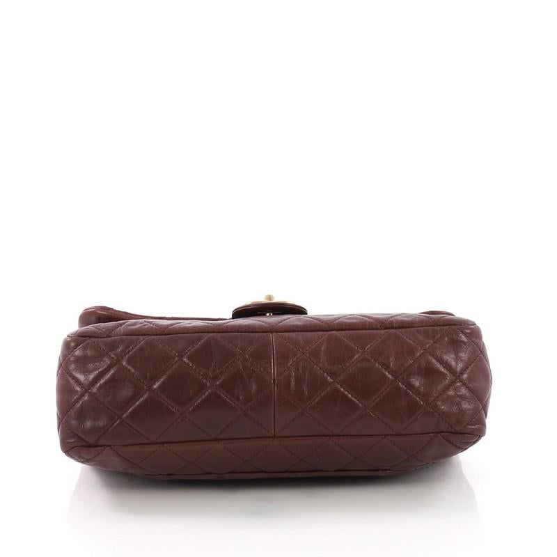Black Chanel Castle Rock Flap Bag Quilted Glazed Calfskin Medium