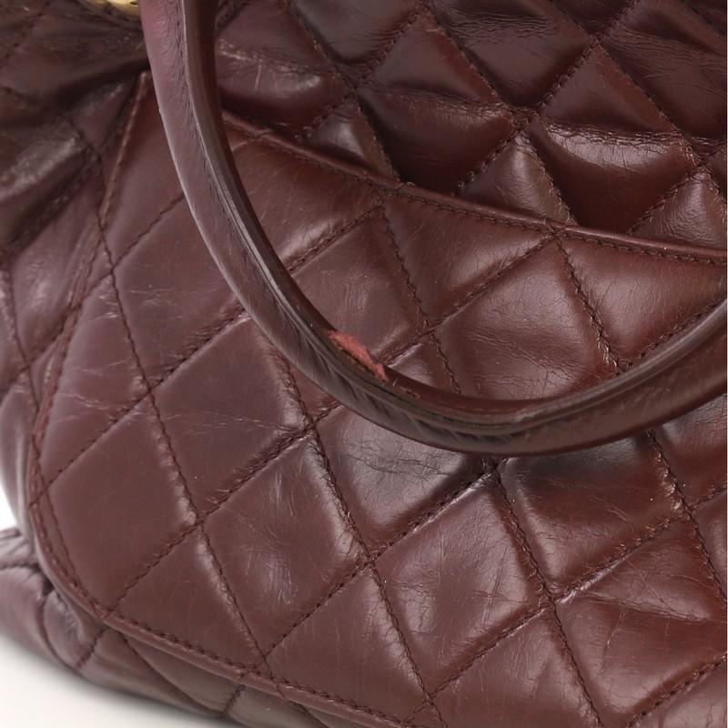 Chanel Castle Rock Flap Bag Quilted Glazed Calfskin Medium In Good Condition In NY, NY