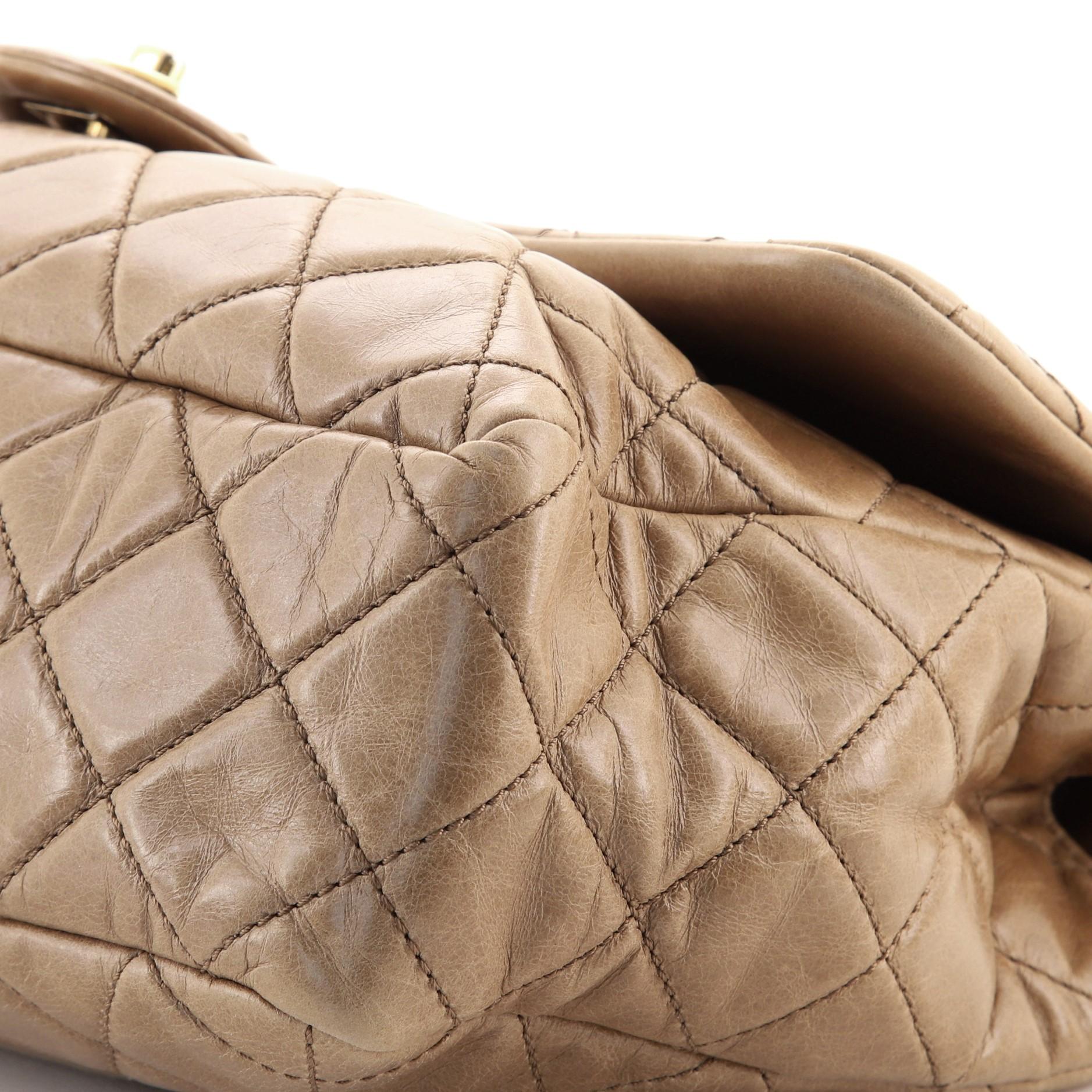 Women's or Men's Chanel Castle Rock Flap Bag Quilted Glazed Calfskin Medium