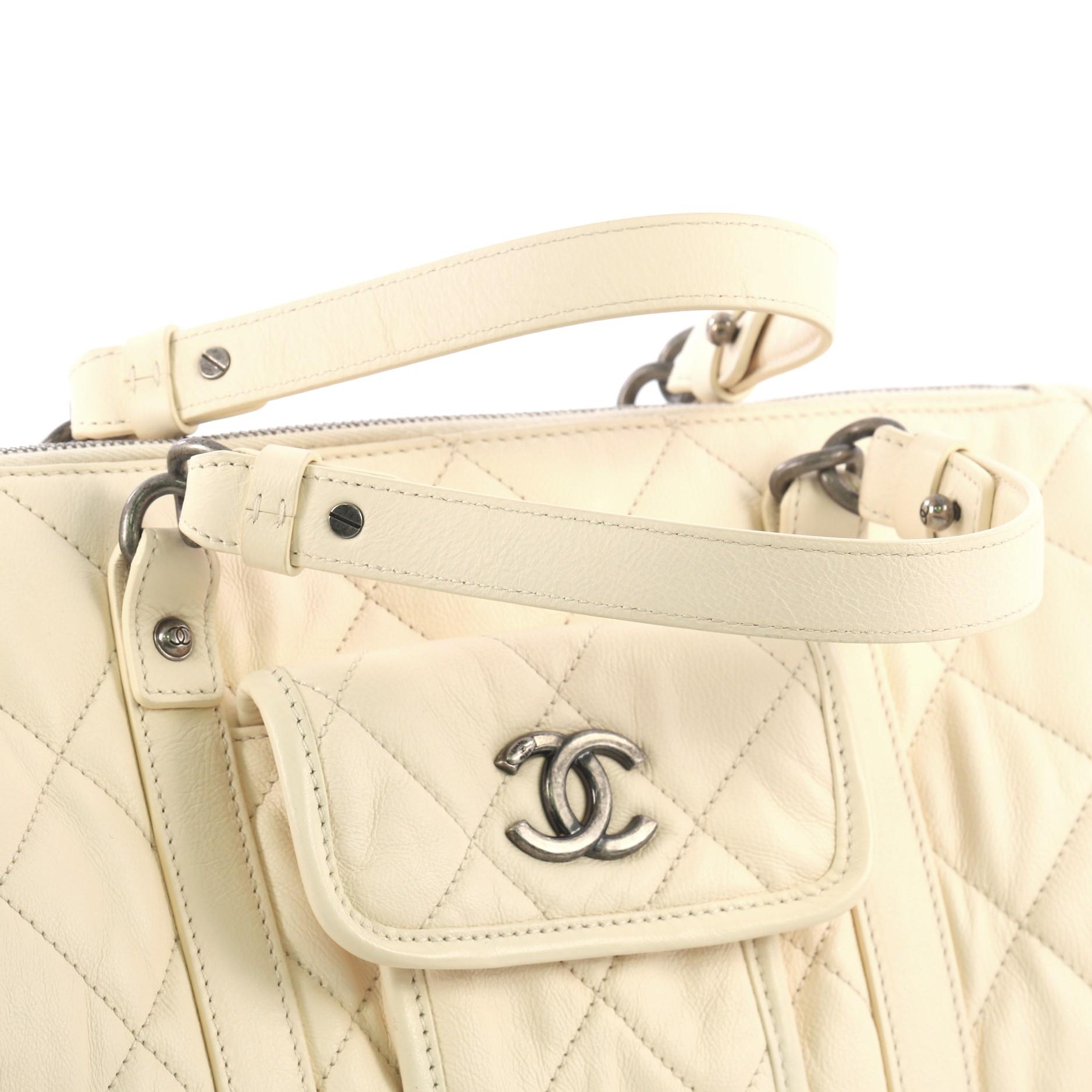 Chanel Casual Riviera Bowling Bag Quilted Calfskin Medium 2