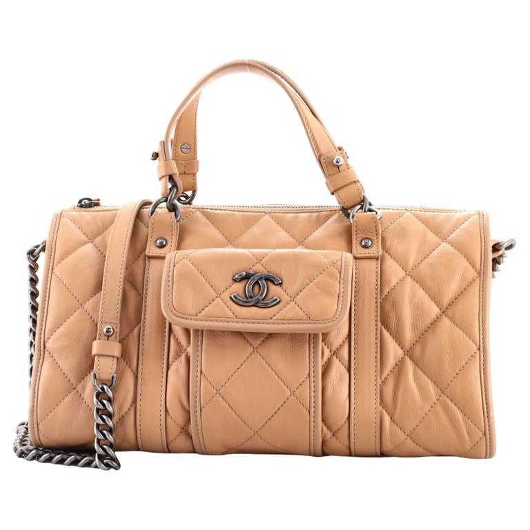 Chanel Casual Riviera Bowling Bag Quilted Calfskin Medium For Sale at  1stDibs