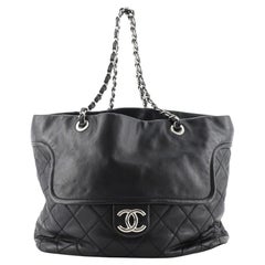 Chanel Casual Riviera Pocket Shopping Tote Quilted Calfskin Medium