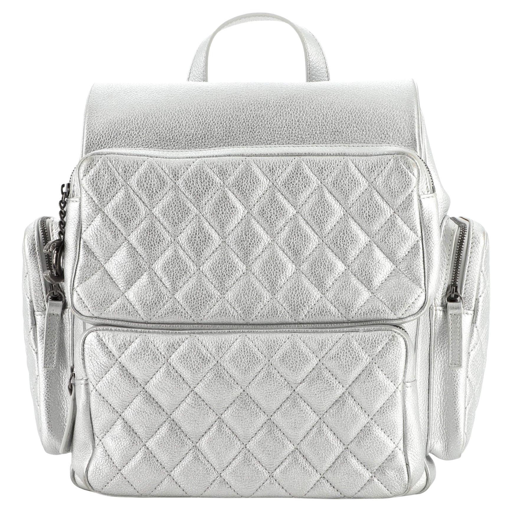 Chanel Casual Rock Airlines Backpack Quilted Goatskin Medium at 1stDibs