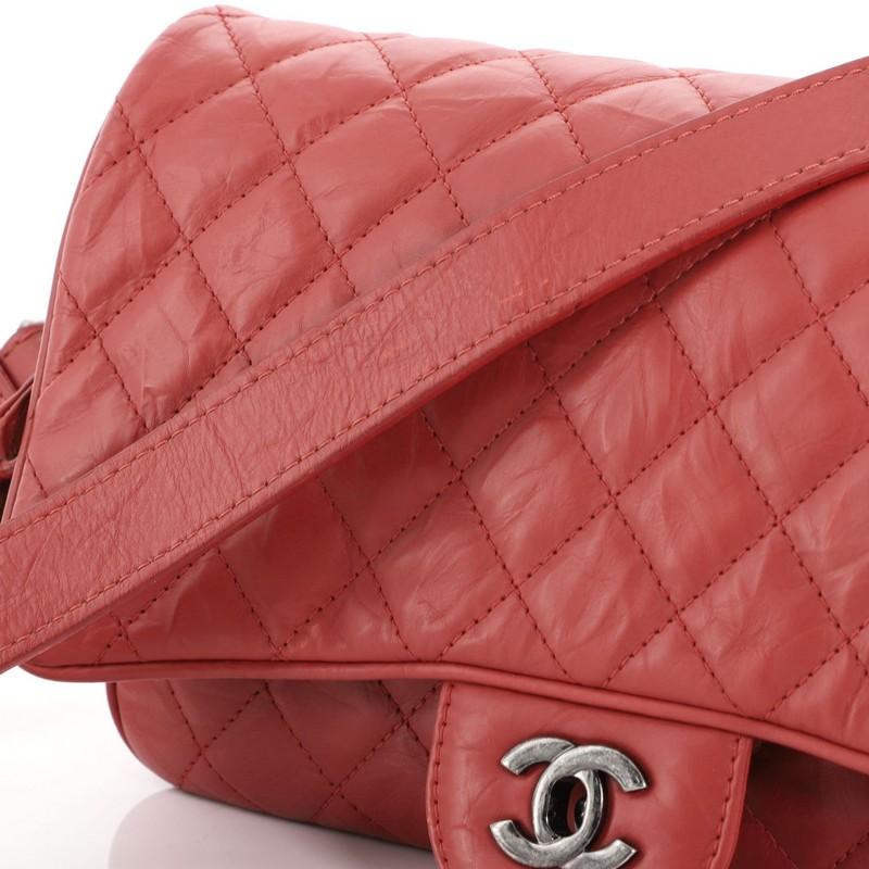 Chanel Casual Rock Airlines Flap Bag Quilted Crumpled Calfskin Medium 5