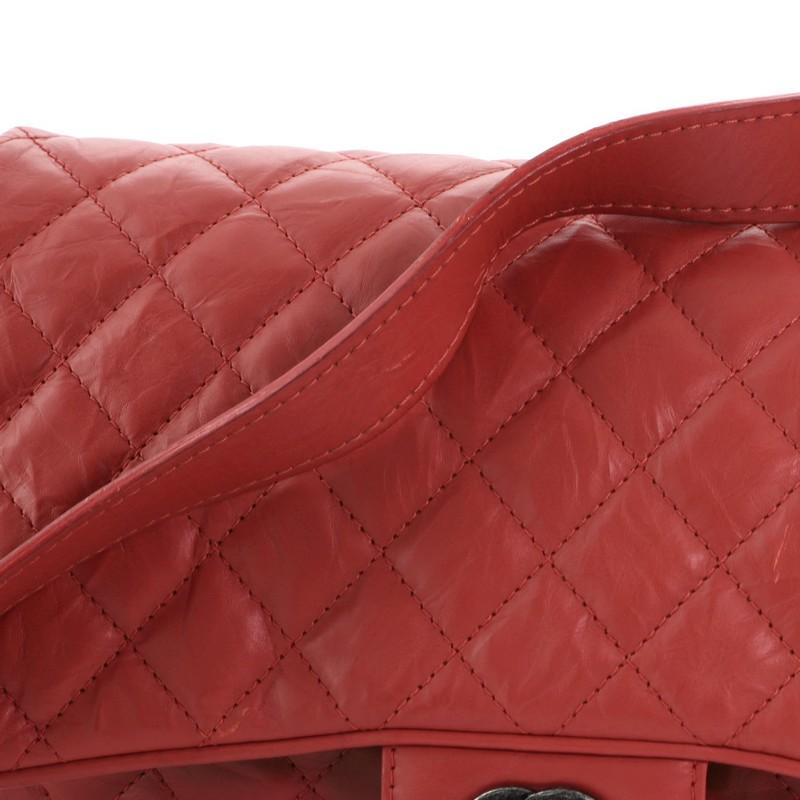 Chanel Casual Rock Airlines Flap Bag Quilted Crumpled Calfskin Medium 6