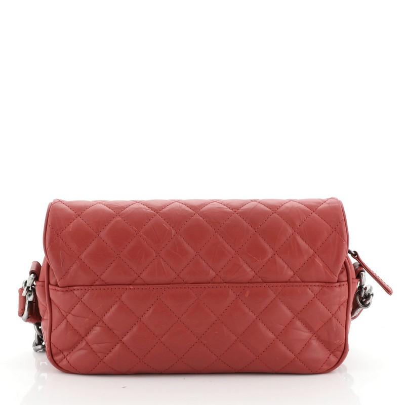 Chanel Casual Rock Airlines Flap Bag Quilted Crumpled Calfskin Medium In Good Condition In NY, NY