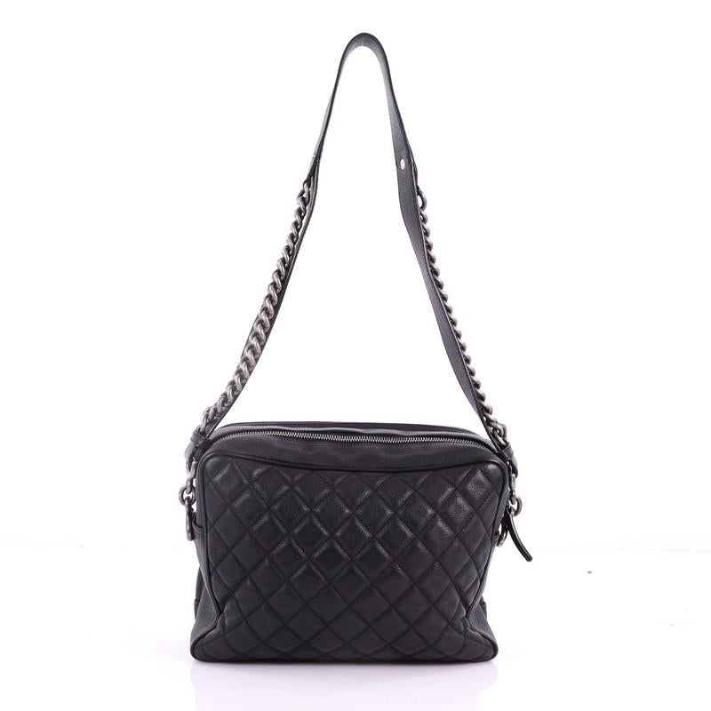 Chanel Casual Rock Airlines Shoulder Bag Quilted Goatskin Medium In Good Condition In NY, NY