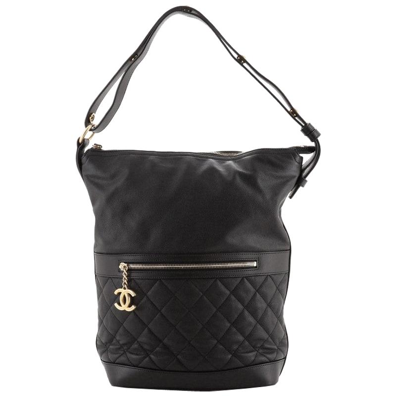 Chanel Casual Style Hobo Quilted Caviar Medium