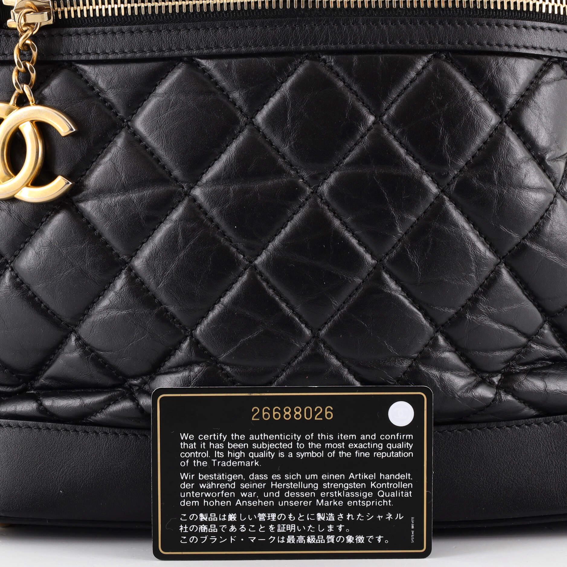 Hobo Chanel stile casual in tweed e pelle di vitello invecchiata trapuntata grande 4