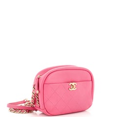 Chanel Casual Trip Camera Case Quilted Goatskin Small