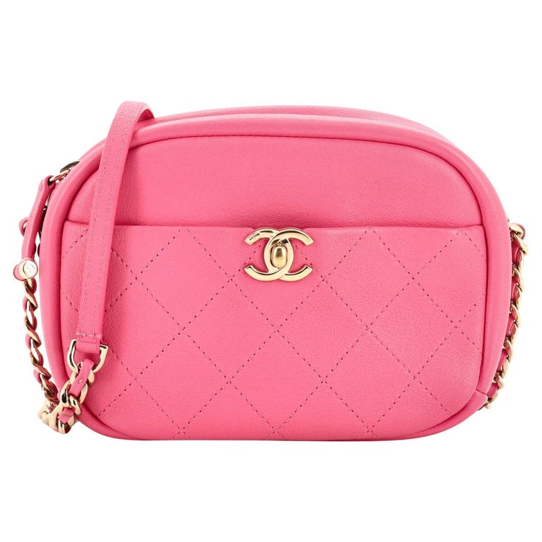 Chanel Casual Trip Camera Case Quilted Goatskin Small For Sale at