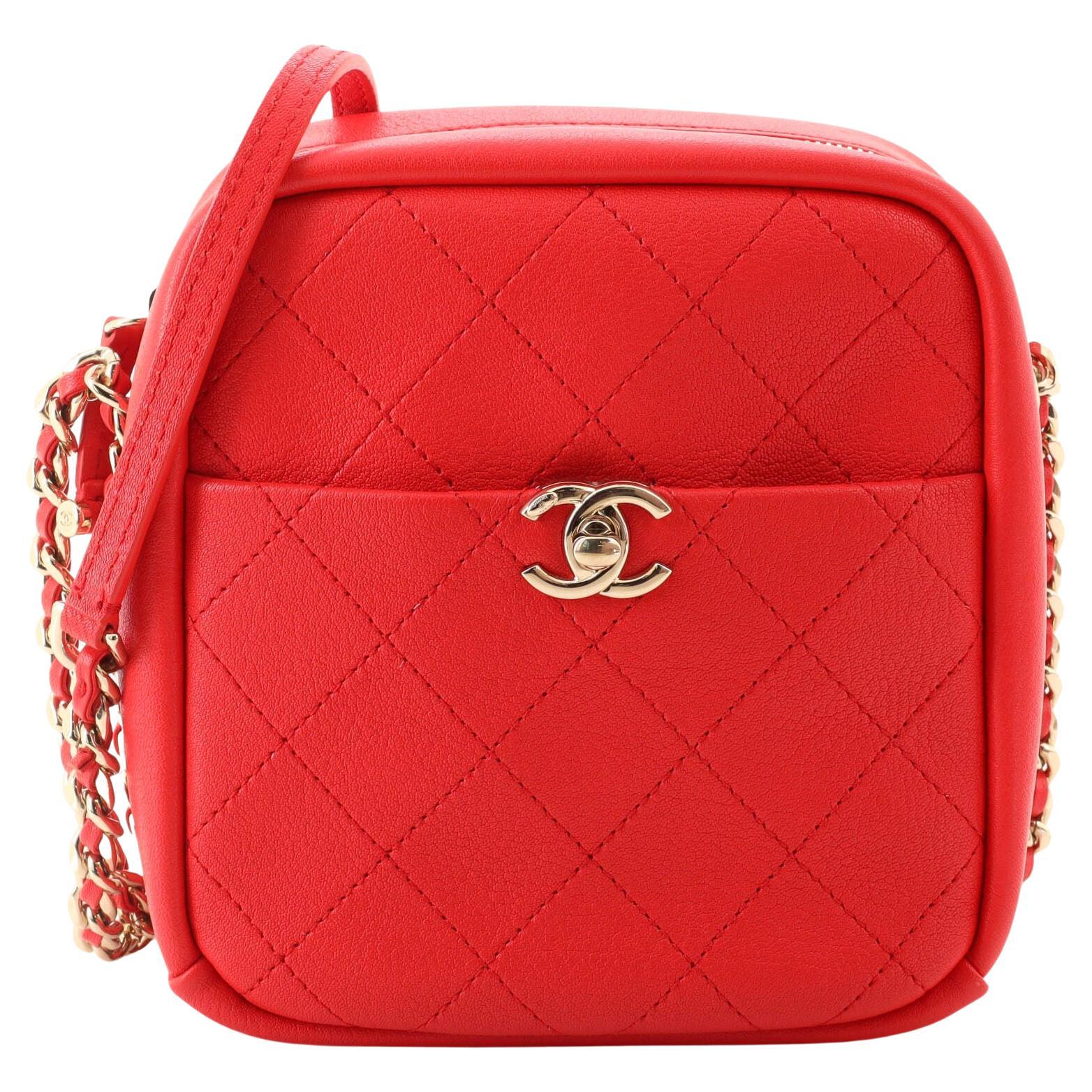 Chanel Casual Trip Camera Case Quilted Goatskin Small at 1stDibs