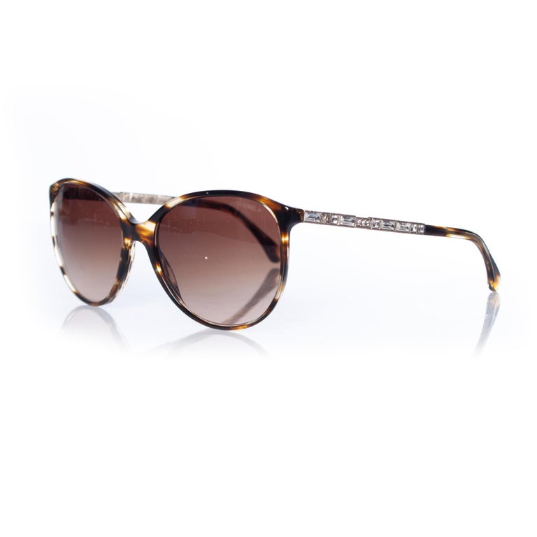 Chanel, Cat eye sunglasses with rhinestones For Sale at 1stDibs