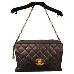 Chanel Caviar Black Quilted Maxi Jumbo Shoulder Bag