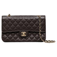 Chanel Caviar Brown Medium Double Flap