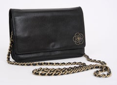 Chanel Caviar Camellia Wallet on Chain