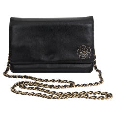 Chanel Caviar Camellia Wallet on Chain