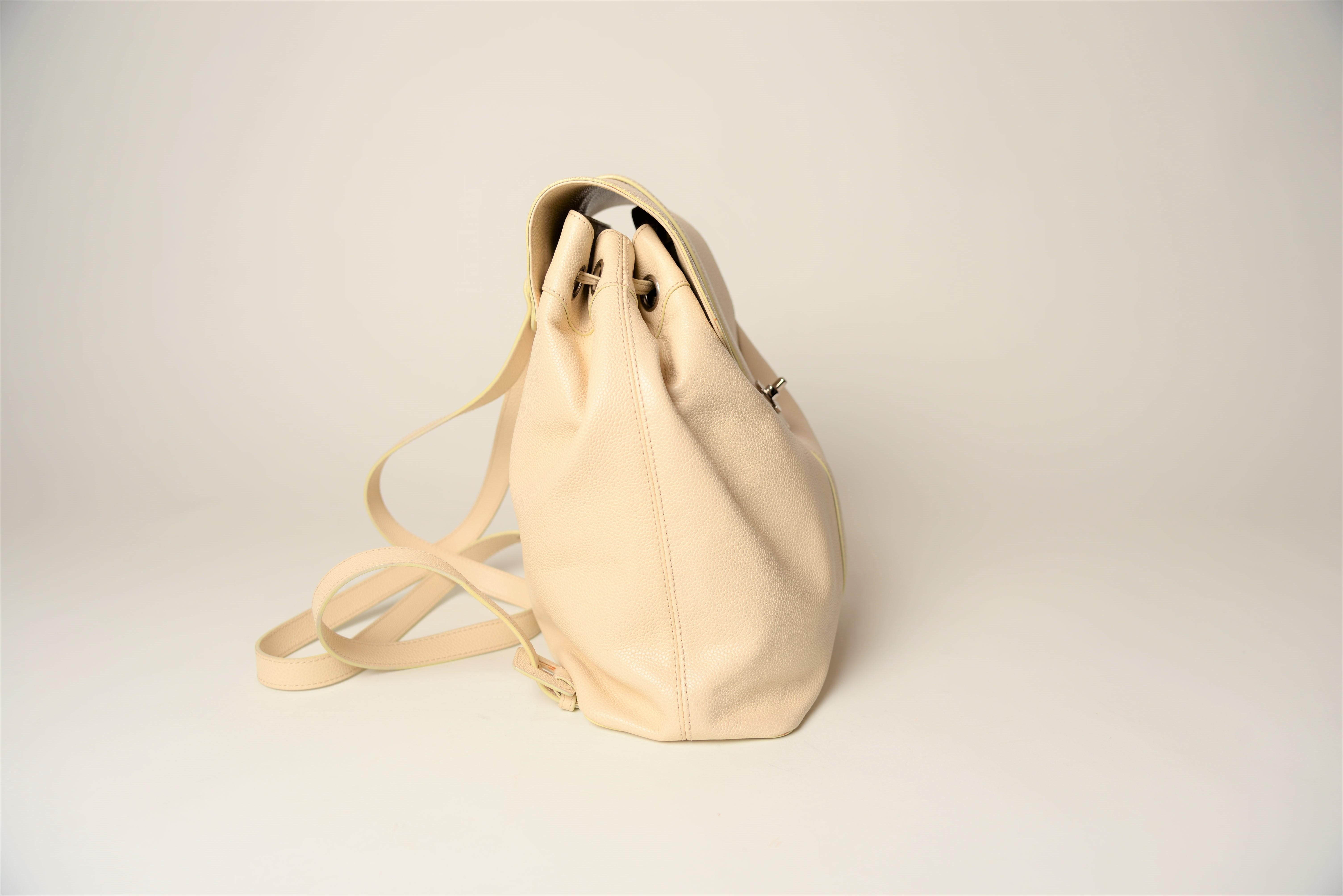 Chanel Chanel Kaviar CC Elfenbein Rucksack Vintage 1