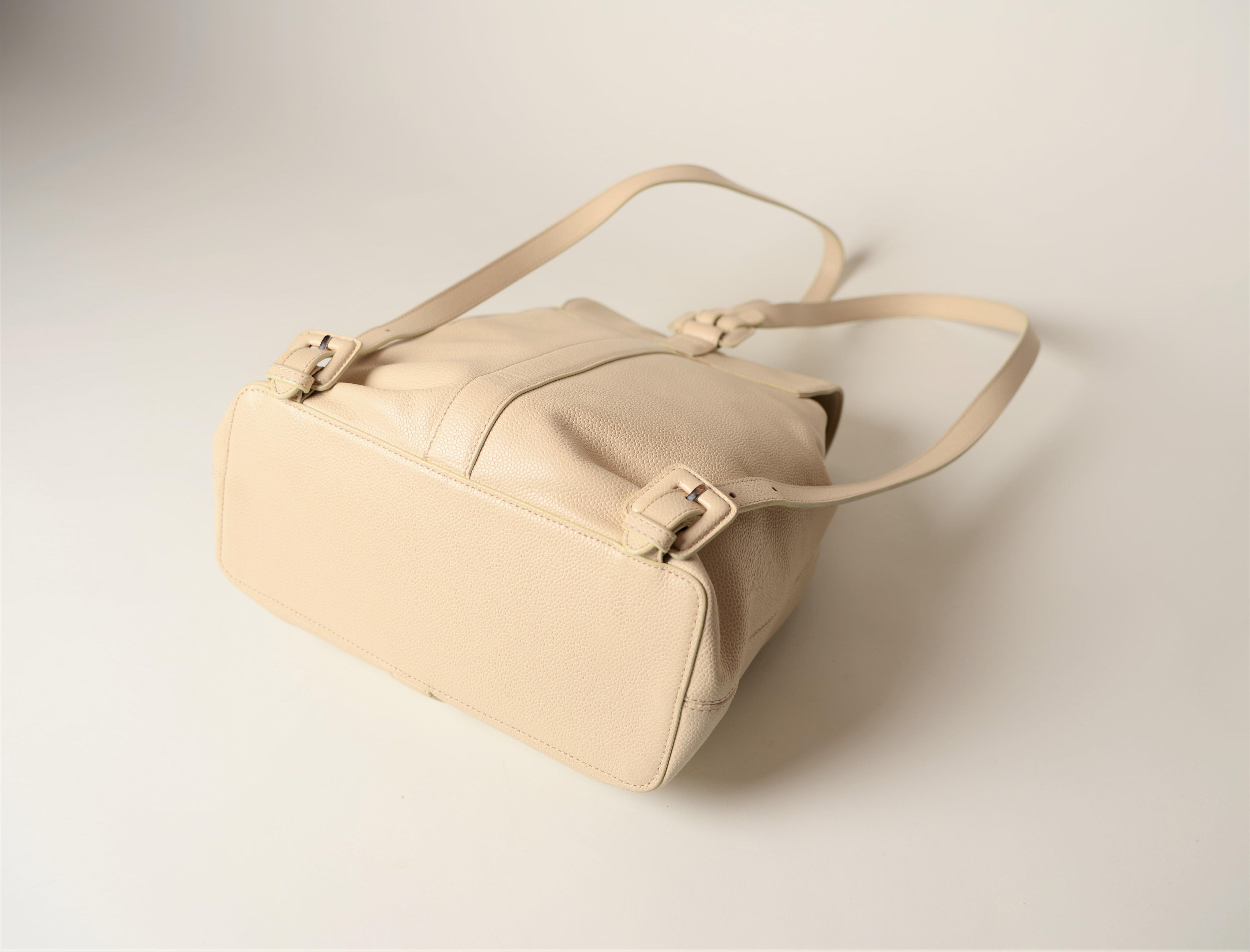 Chanel Chanel Kaviar CC Elfenbein Rucksack Vintage 2