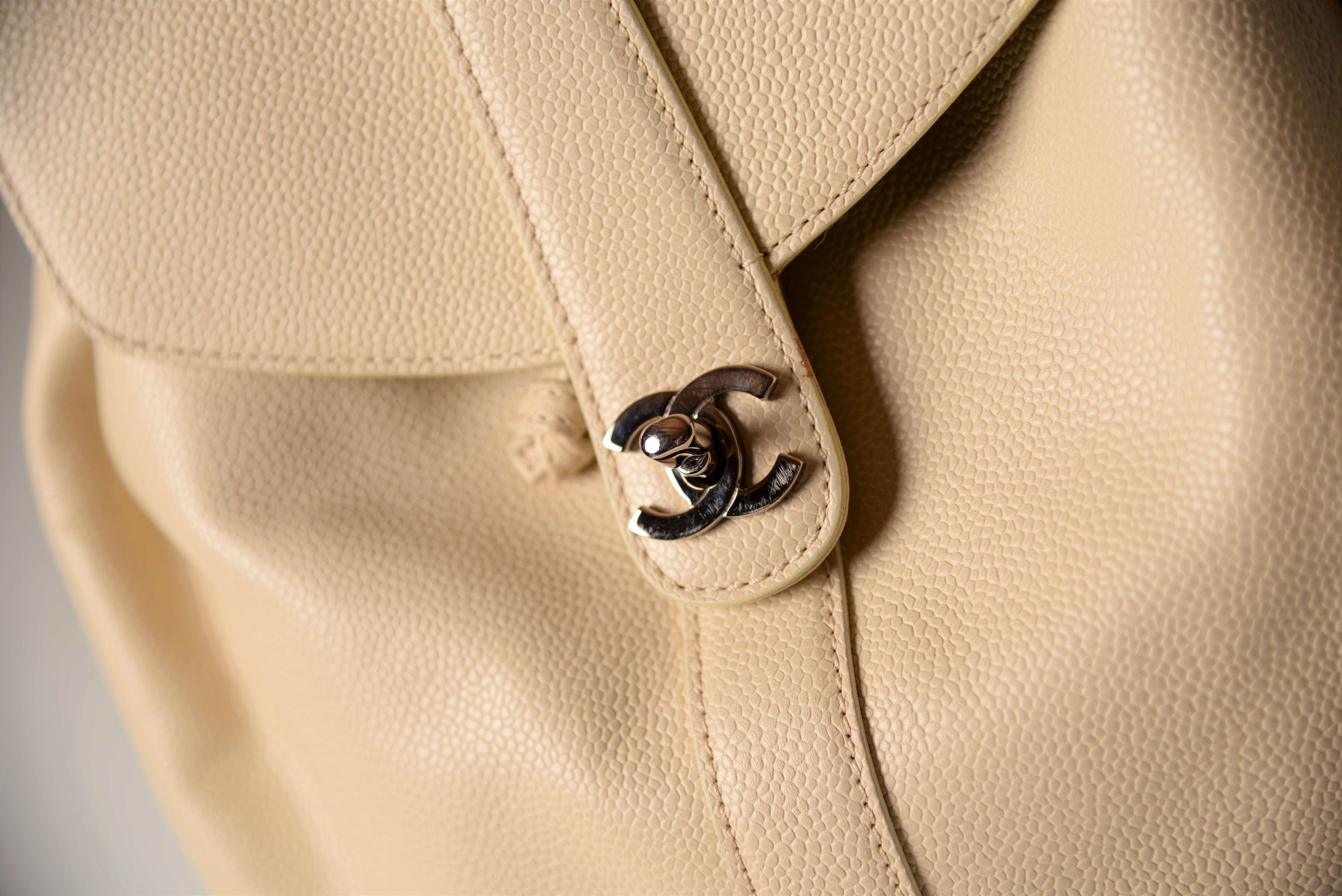 Chanel Chanel Kaviar CC Elfenbein Rucksack Vintage 4