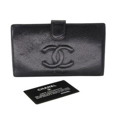 Chanel Caviar CC Long Leather French Purse Wallet CC-1029P-0017